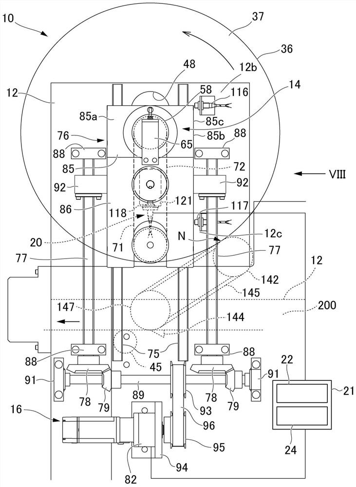 Waste paper winding device for continuous label paper removal