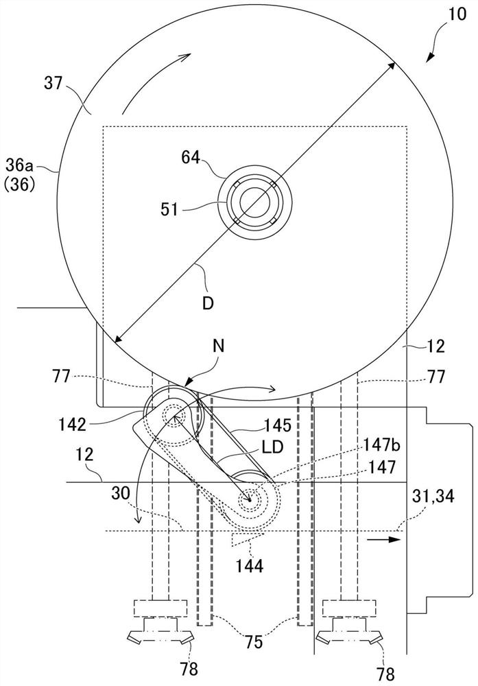 Waste paper winding device for continuous label paper removal