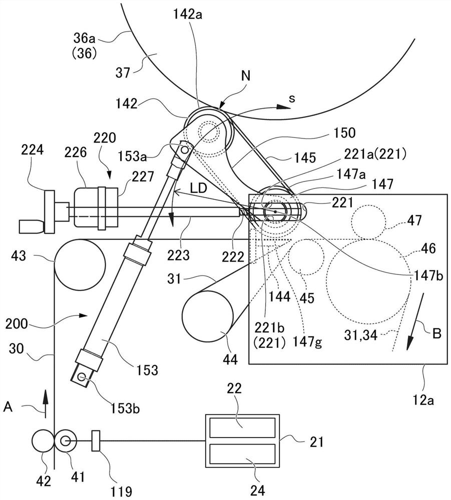 Waste paper winding device for continuous label paper removal