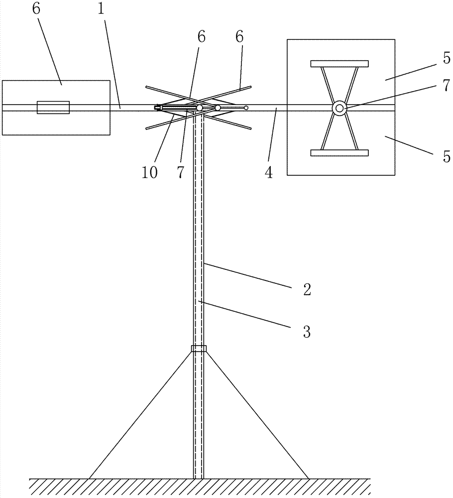 Wind power generation turbine with retractable blades