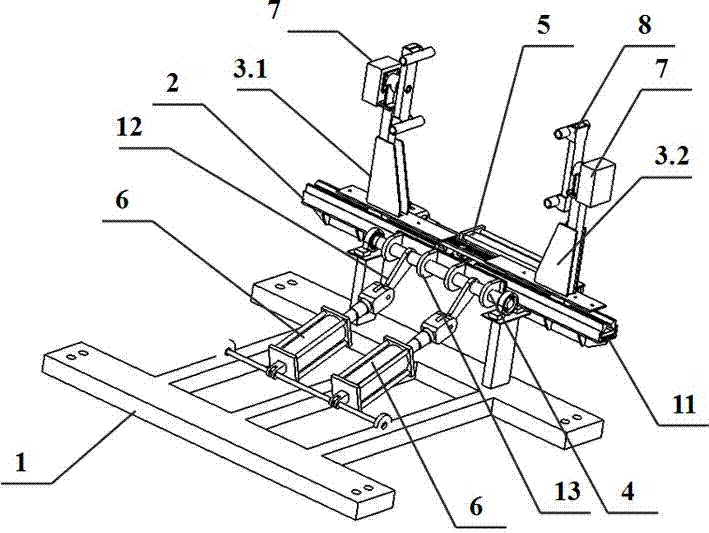 Turning device for assembling tires of heavy duty cars