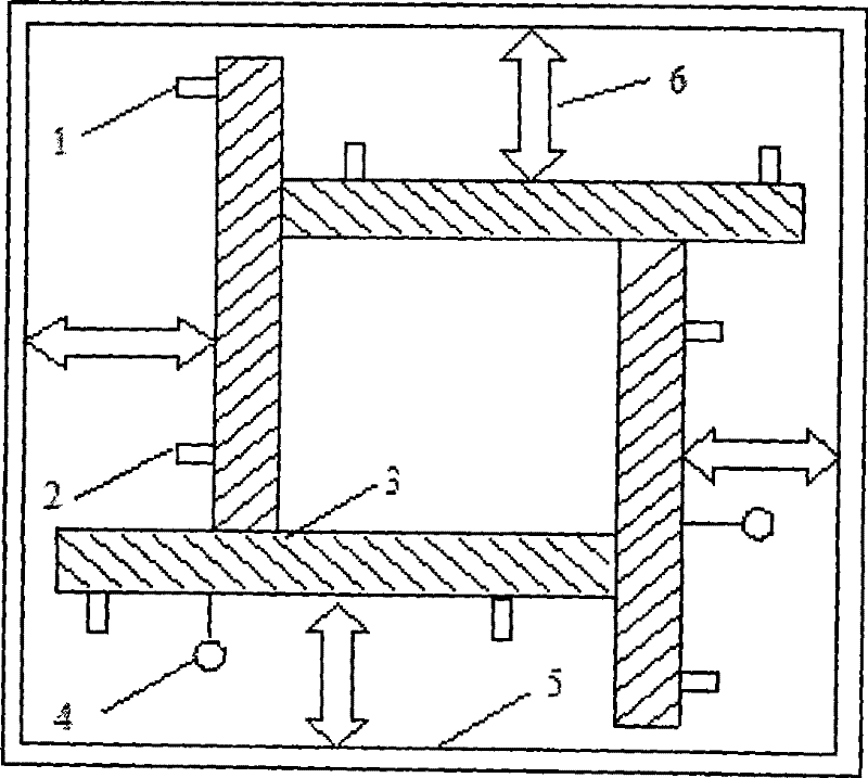 Casting mold experimental equipment for technology under simulating light press continuous casting blank and method