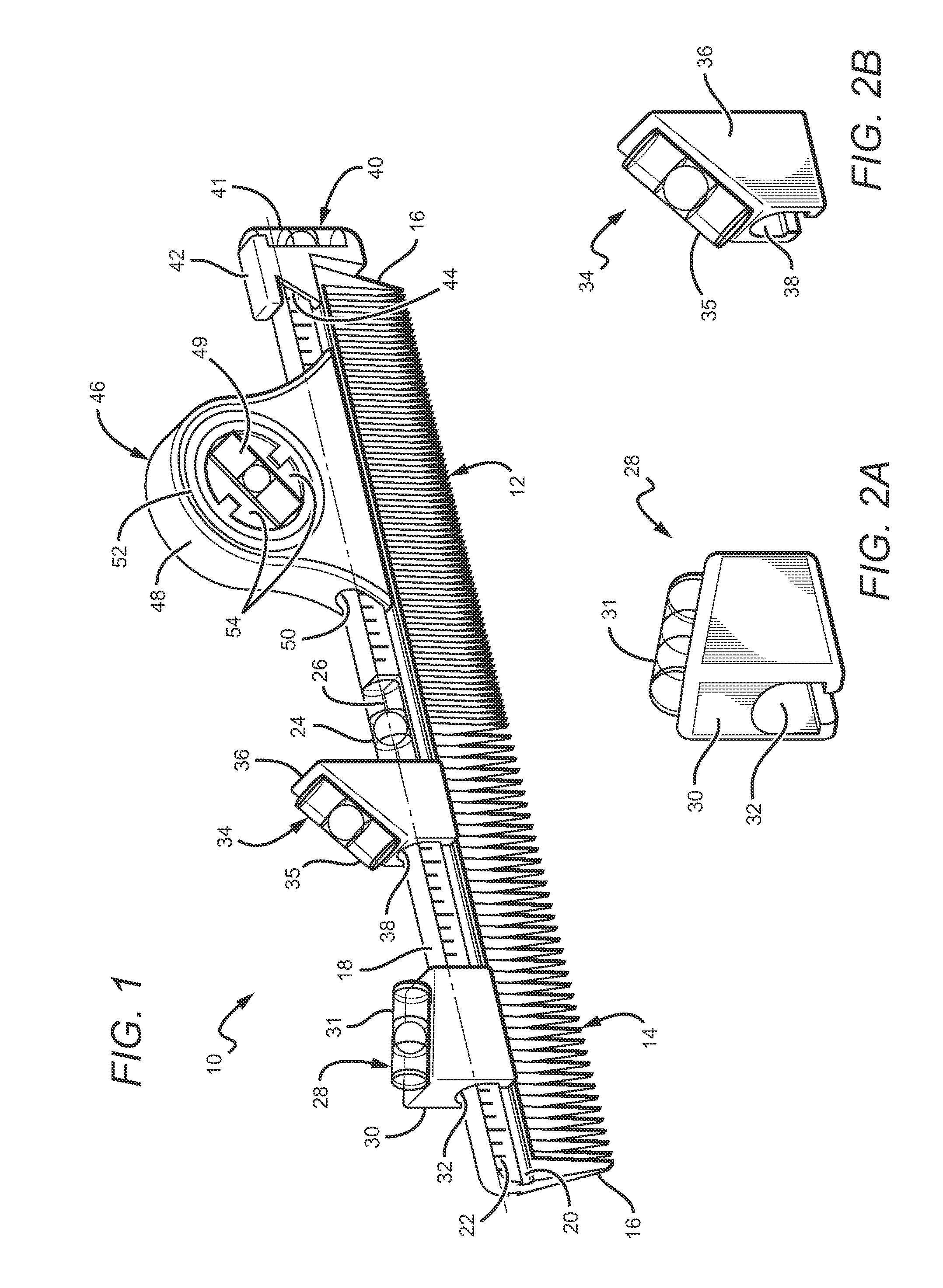 Flexible level system for a comb