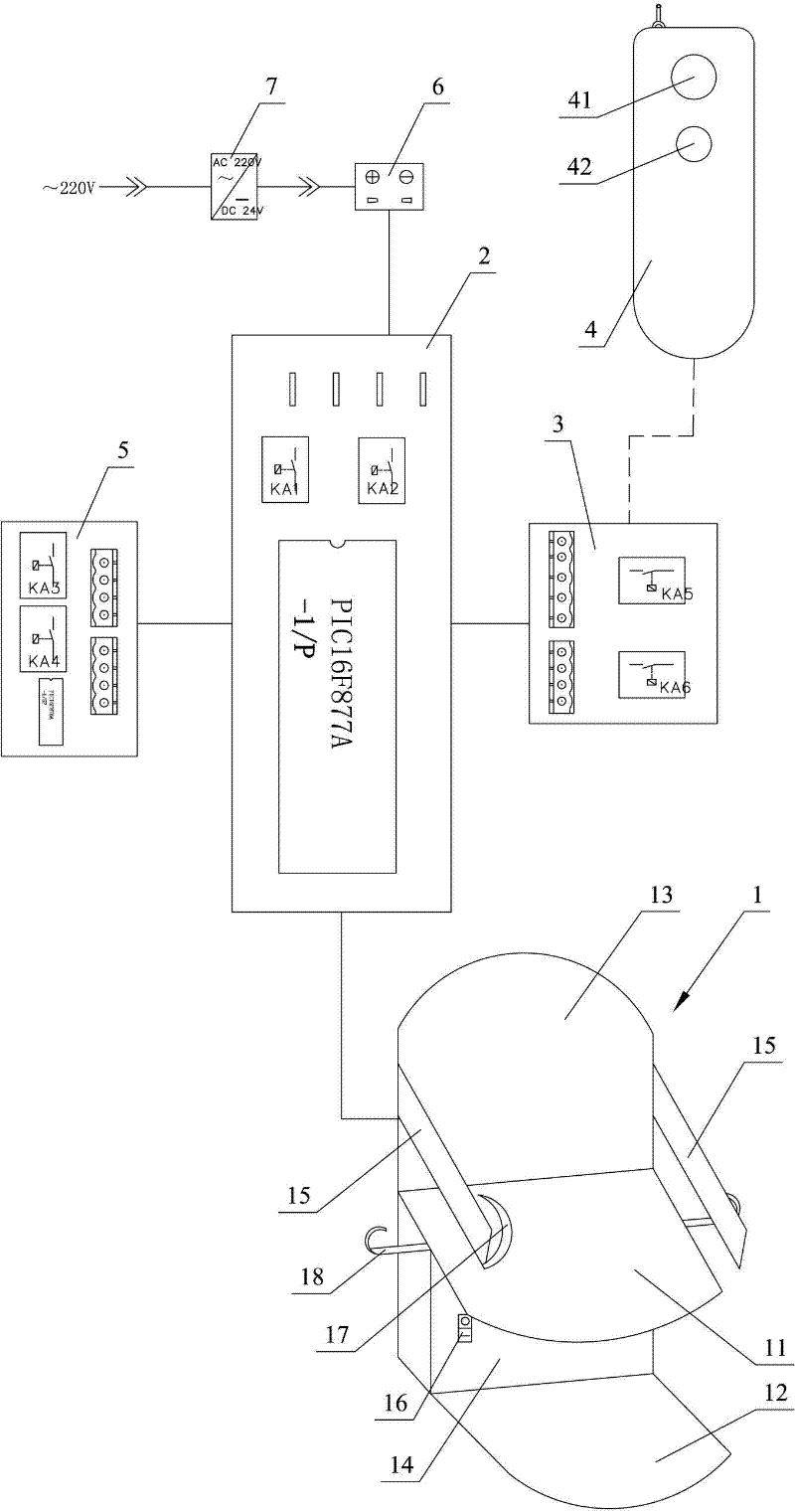 Control device of stair lifting chair