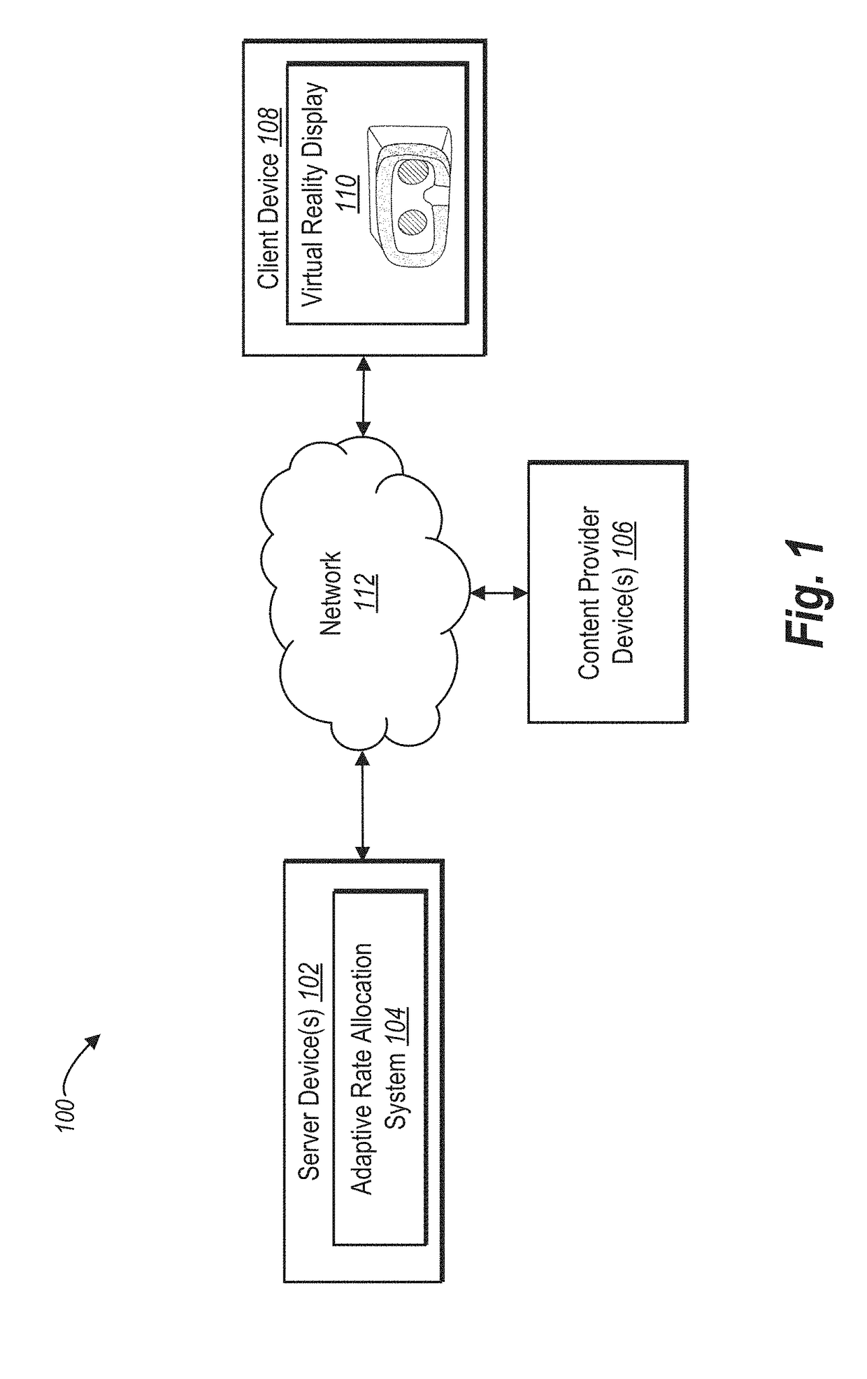 Prioritizing tile-based virtual reality video streaming using adaptive rate allocation