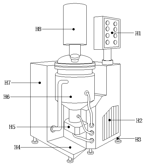 Preparation device for graphene-doped hydrogen storage material