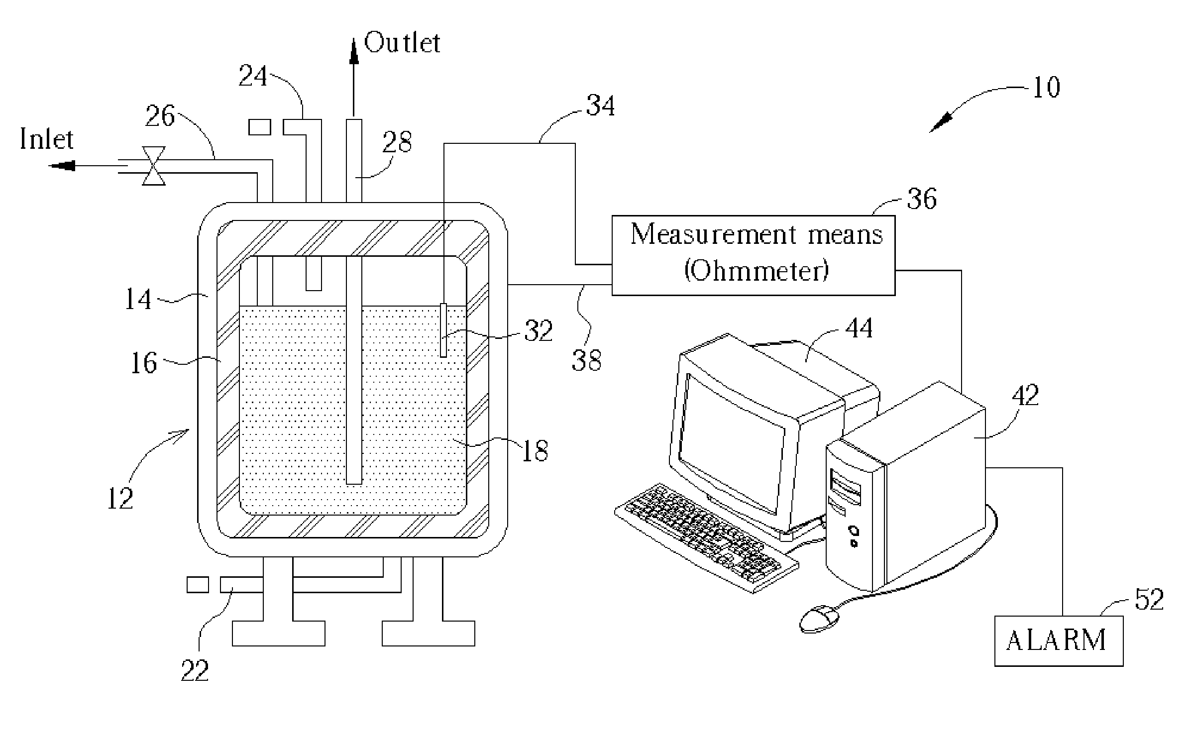 In-situ corrosion controlling system for chemical vessels or tanks