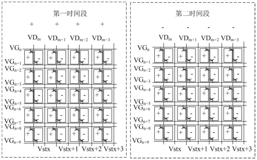 Driving method of array substrate, array substrate and display panel