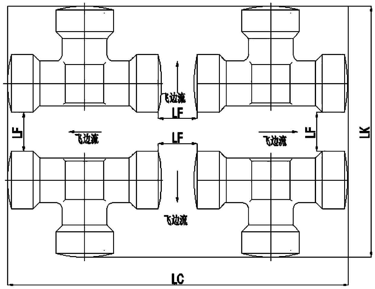 Hydraulic pneumatic pipe joint blank group die forging manufacturing method