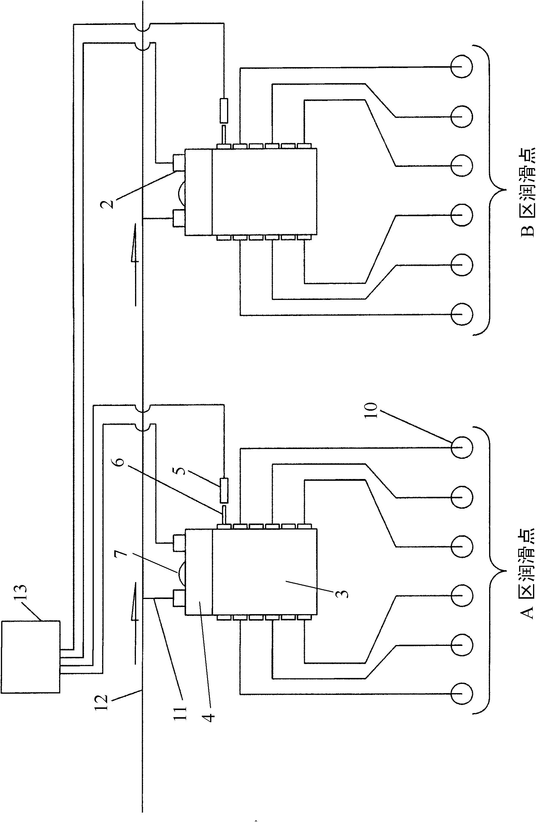 Single-wire intelligent lubricating oil distributor assembly