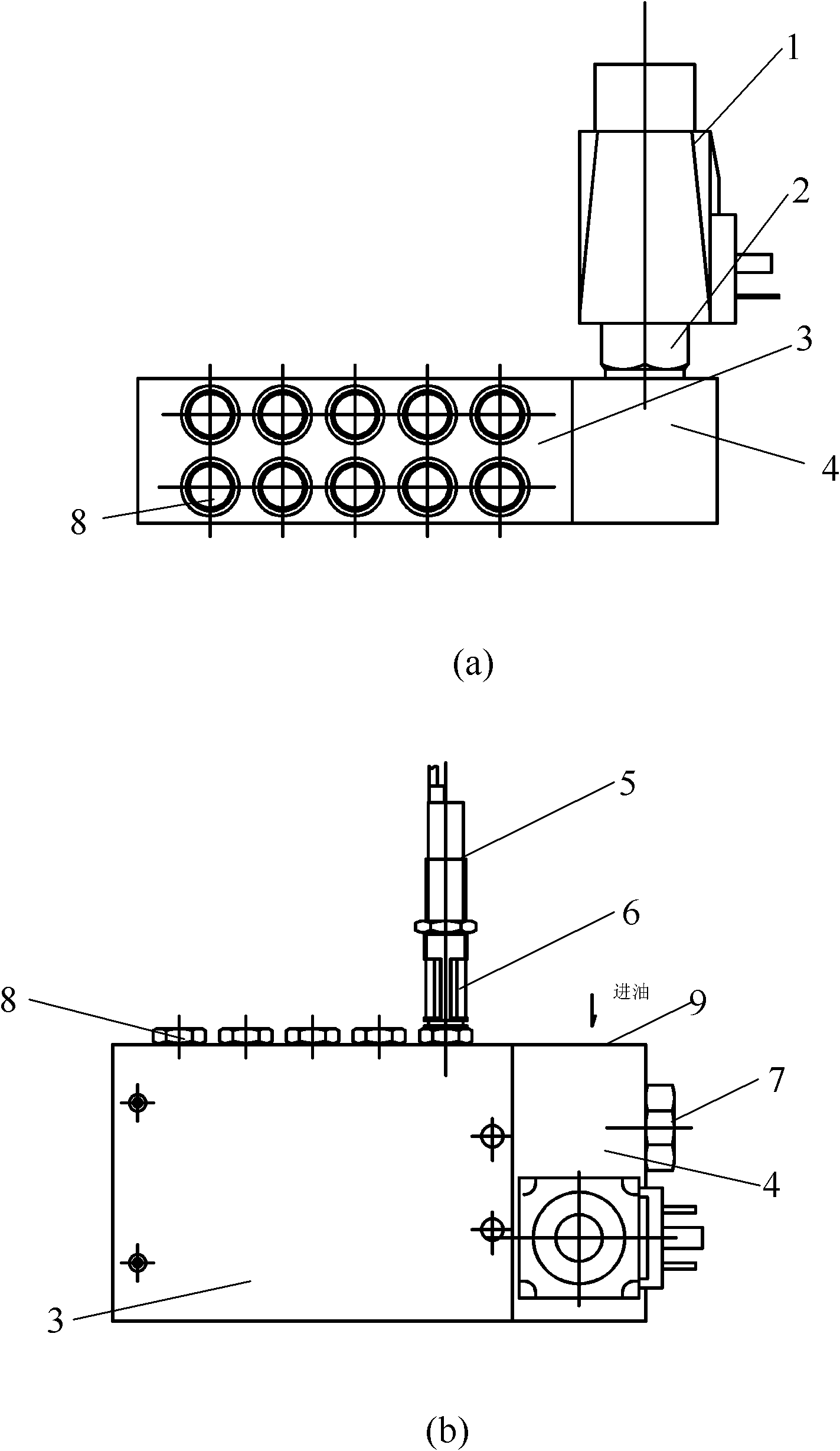 Single-wire intelligent lubricating oil distributor assembly