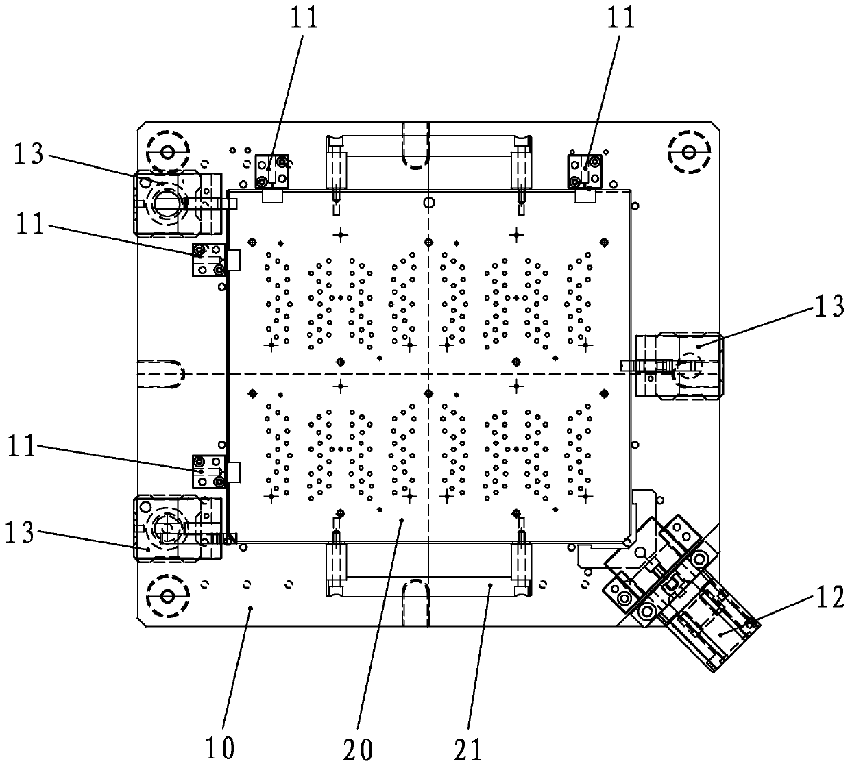 5G communication filter cover plate quick-positioning and interchanging tool