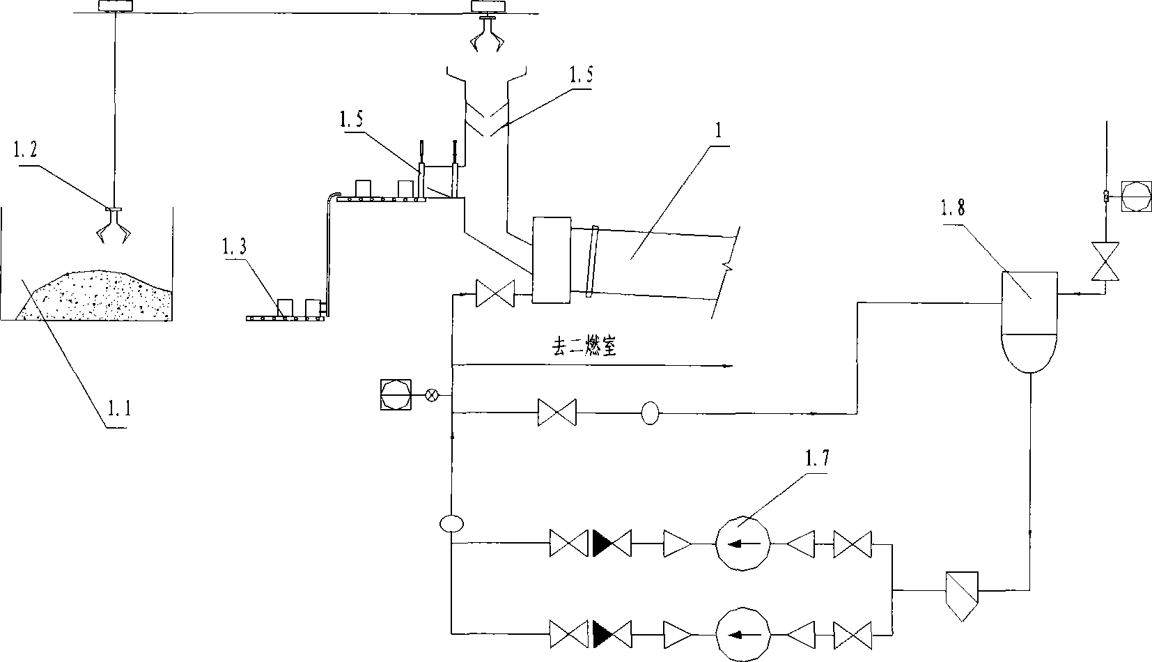 Industrial dangerous waste incineration processing system for realizing multiple physical states