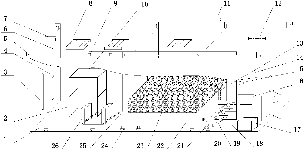 Biomembrane biological sewage treatment device