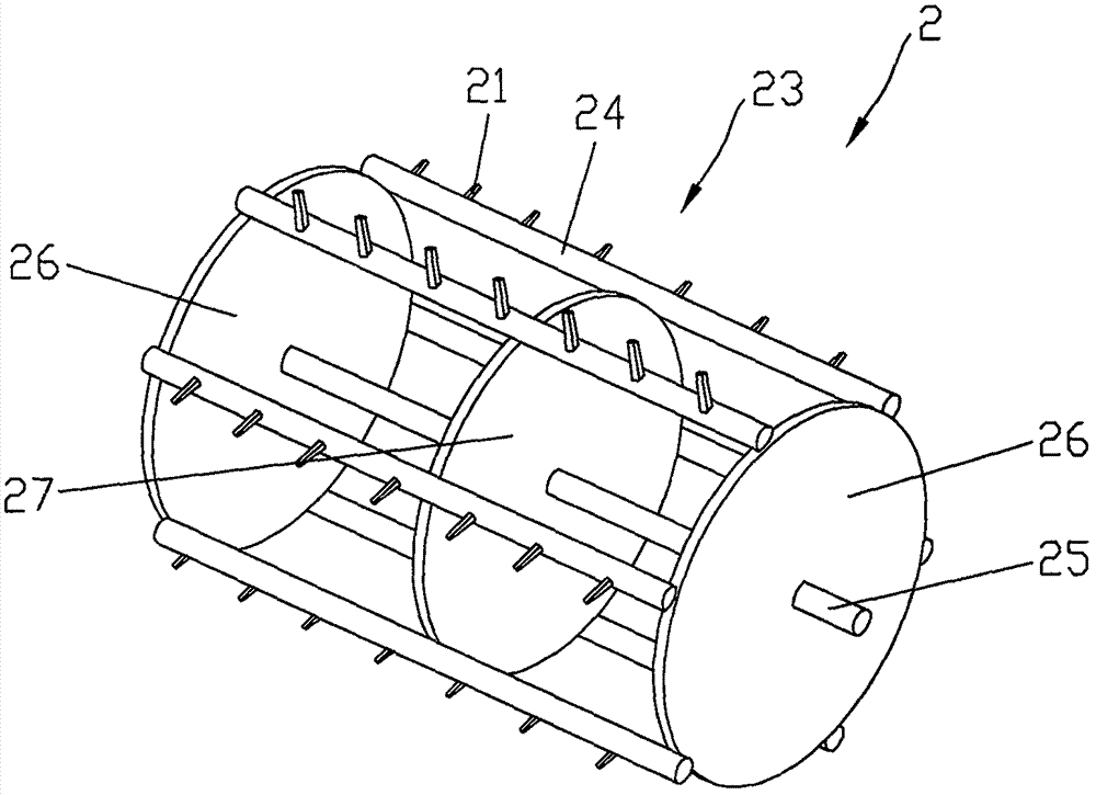 Bean crop threshing device