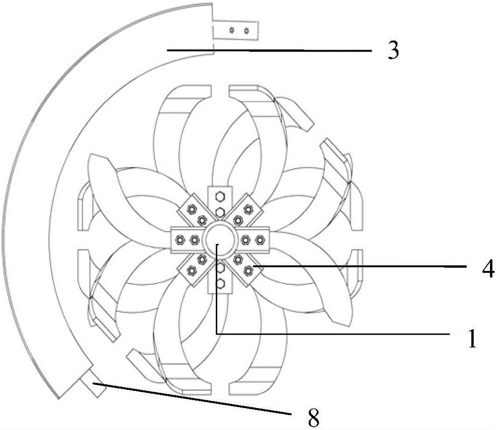 Pulverizing soil dispersal ditching device matched with rotary cultivator