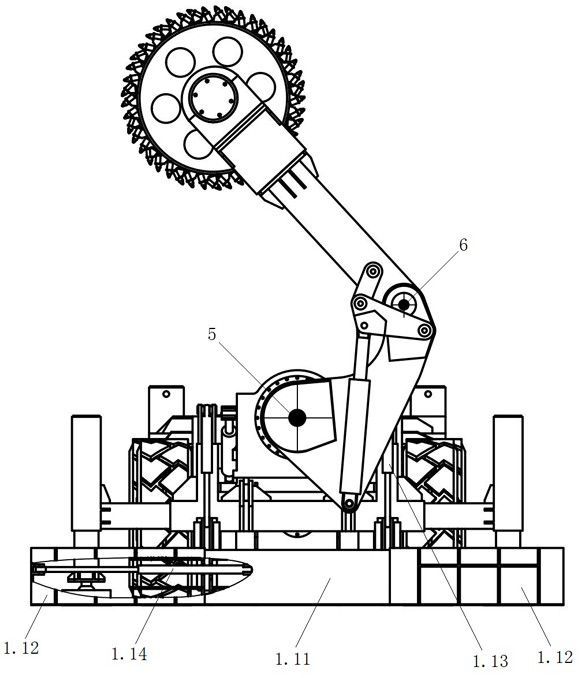 Roadway slotting machine for coal mine