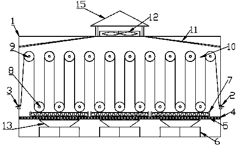 Efficient ultrahigh-molecular-weight polyethylene fiber drying device