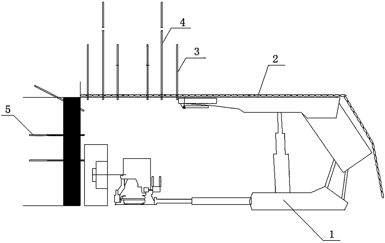 Mechanical extending-cross frame outlet channel device for mining roadway working face