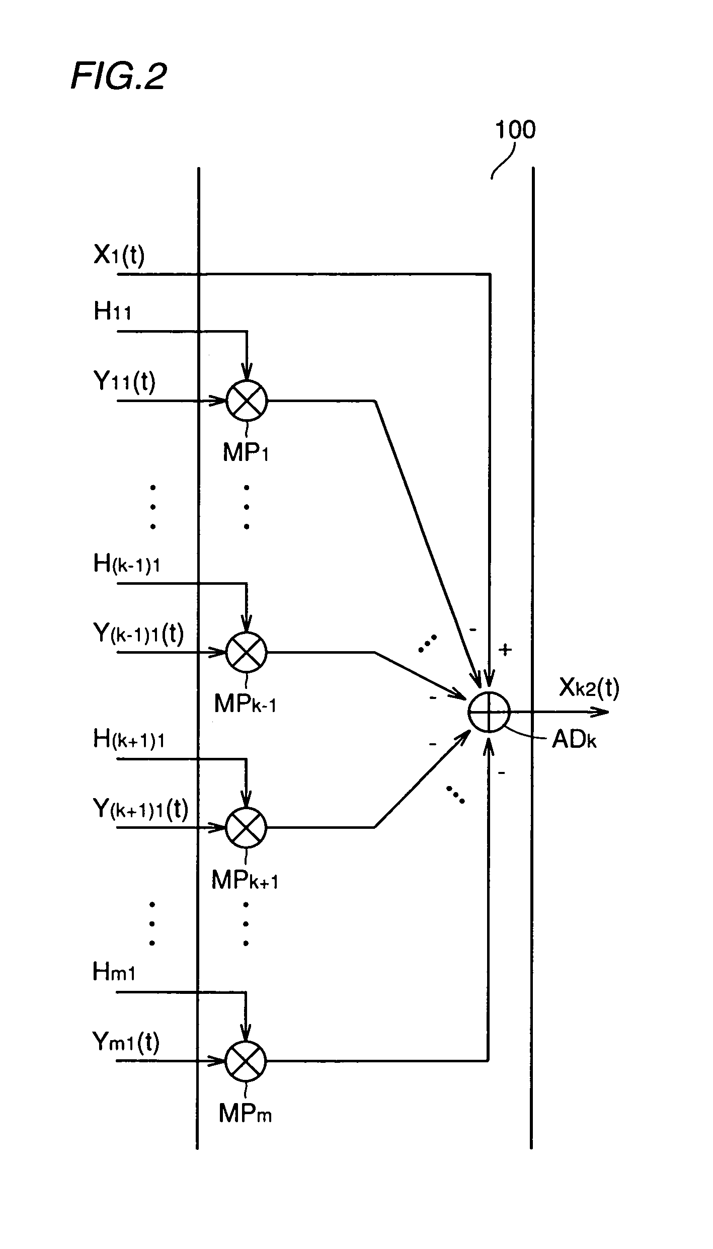 Radio reception system that can remove interference signal component signal component of another user from a reception signal