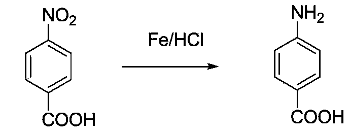 Method for preparing 4-aminobenzoic acid from 4-nitrobenzoic acid by catalytic hydrogenation