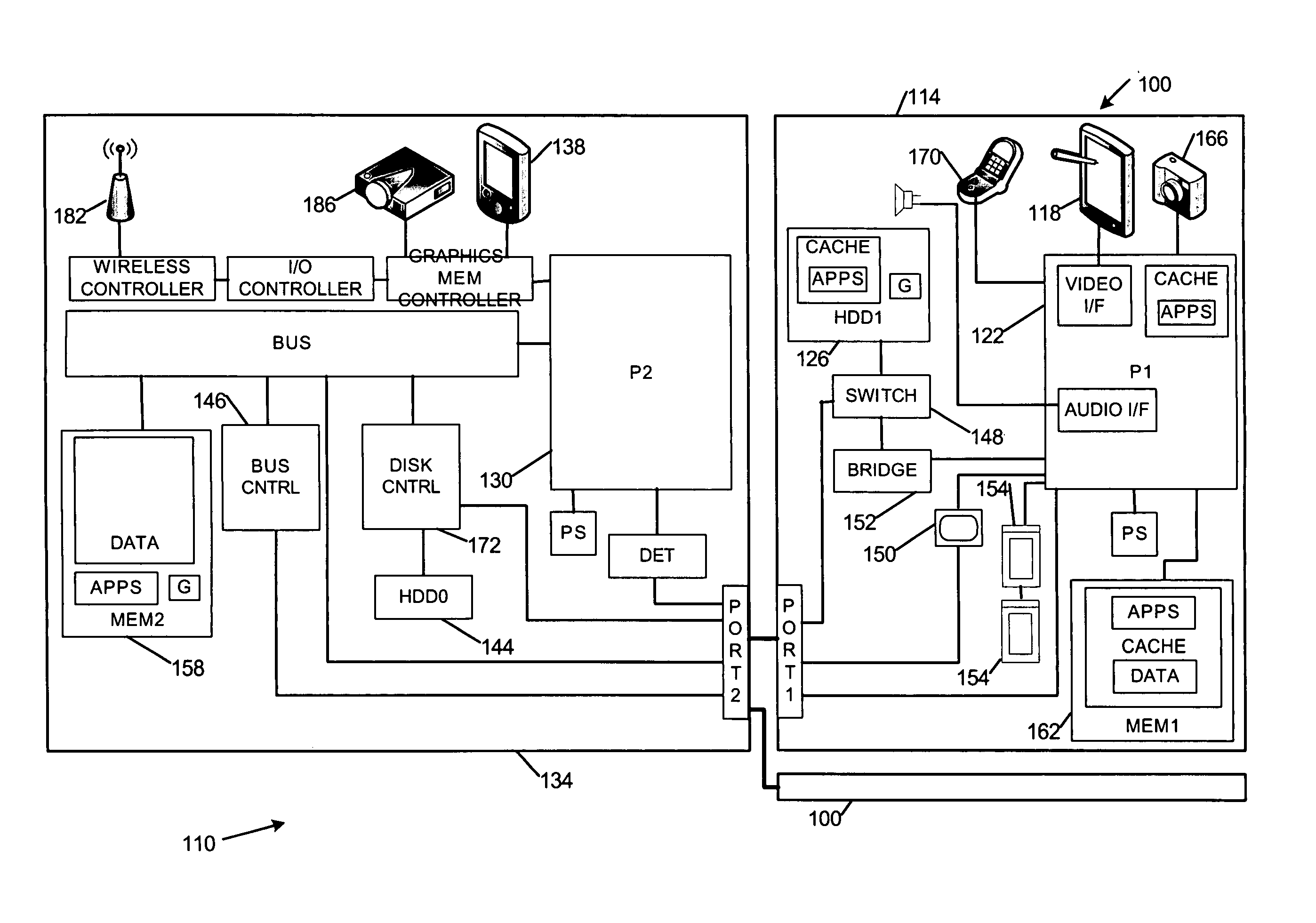 Auxiliary display and storage unit