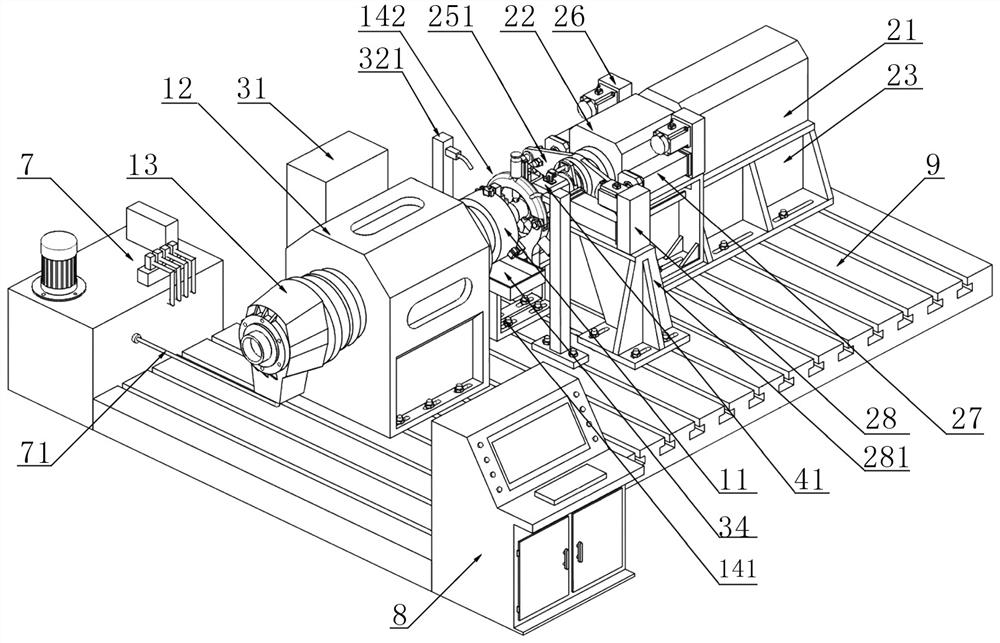 Numerical control machine tool chuck reliability test device