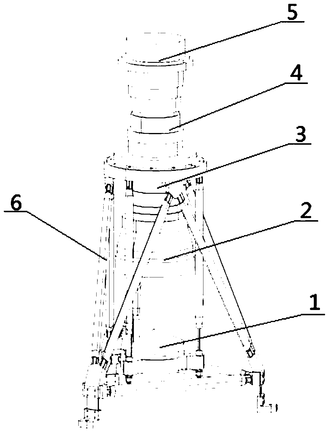 Optical photographing celestial body measurement telescope system with three pointing single focal planes