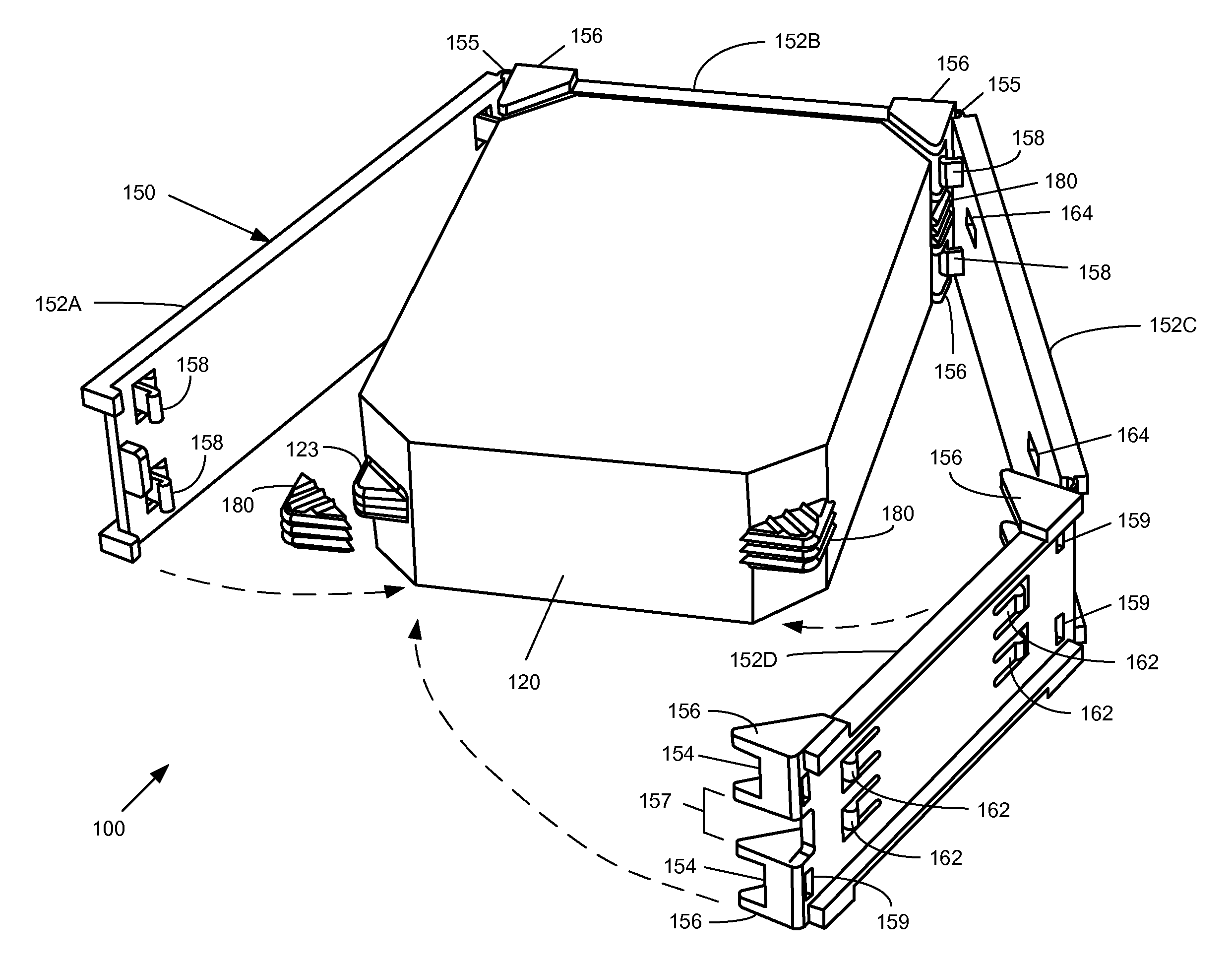 Isolator system for a segmented frame for a storage drive