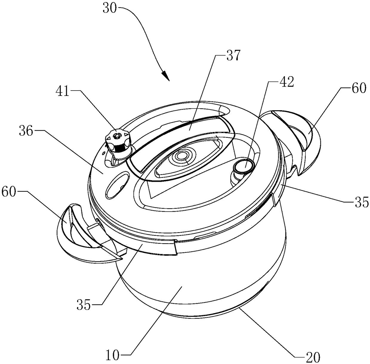 Vacuum energy-saving thermal insulation pressure cooker