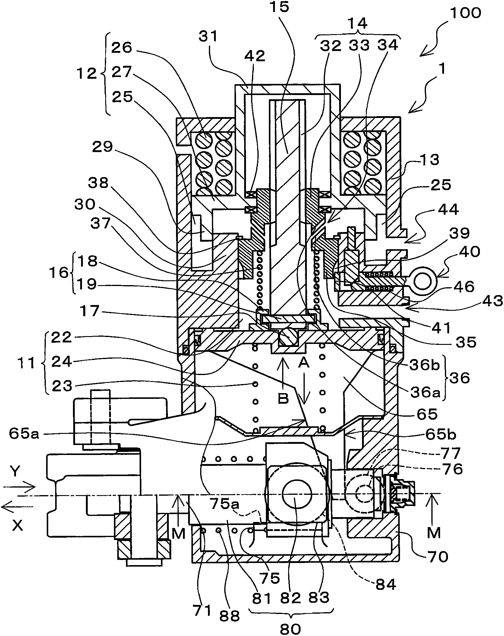 Brake cylinder device and unit brake