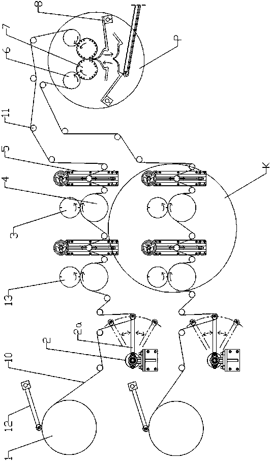 Cross guide type plastic bag packaging structure and manufacturing method of plastic bags of this type