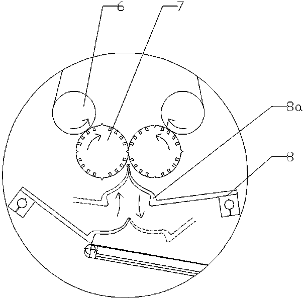 Cross guide type plastic bag packaging structure and manufacturing method of plastic bags of this type