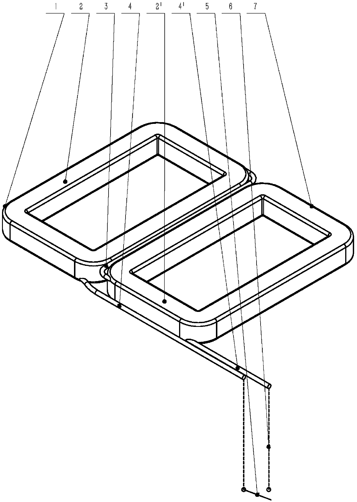 Electric guide rail electromagnetic turnout