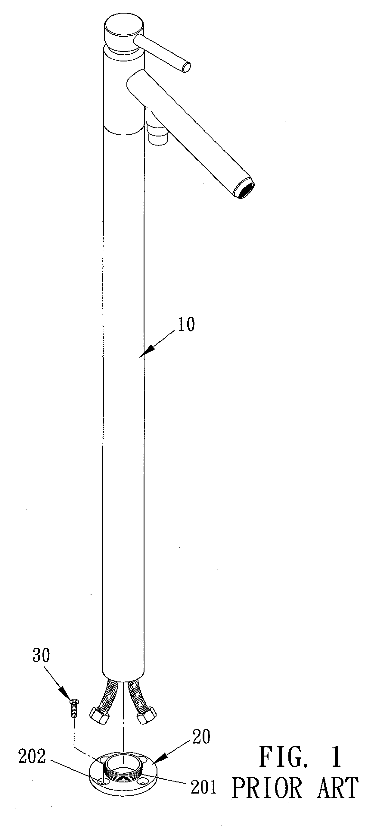 Fixing Structure for a Vertical Tap