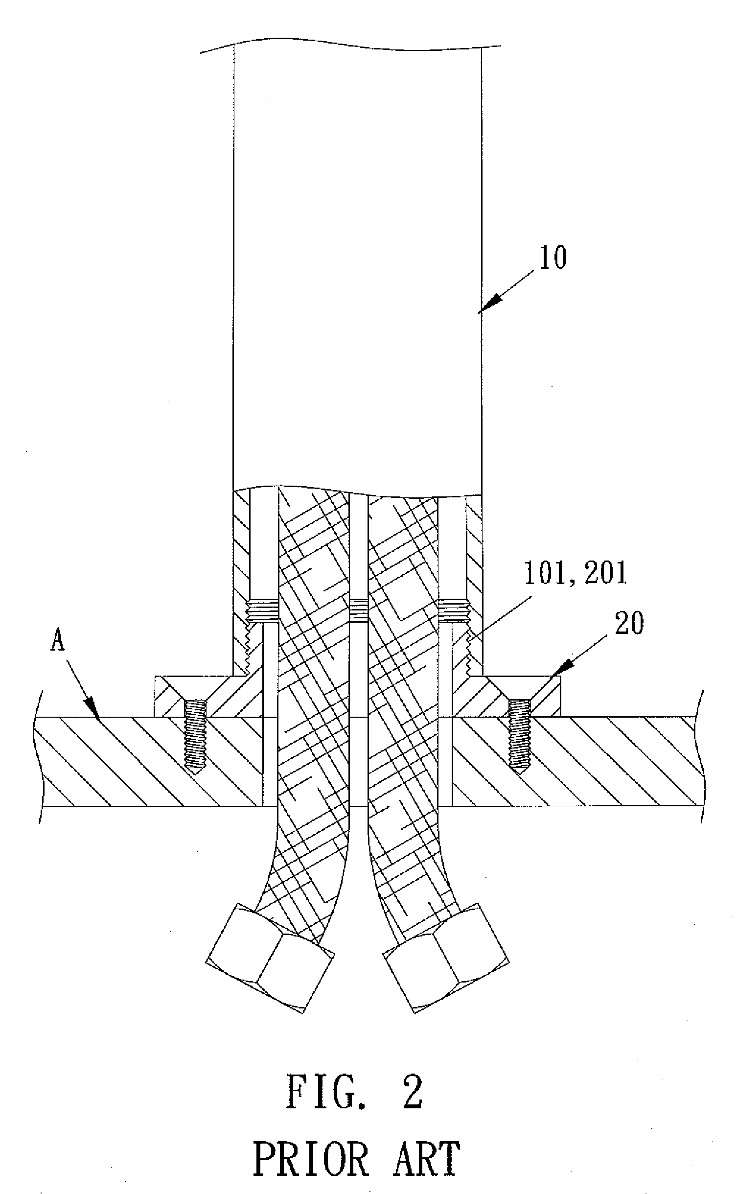 Fixing Structure for a Vertical Tap