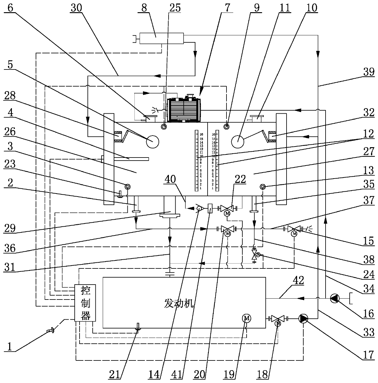 Engine cold start auxiliary device and control method