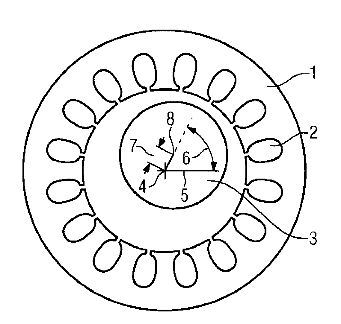 Device for determining a shaft center deviation