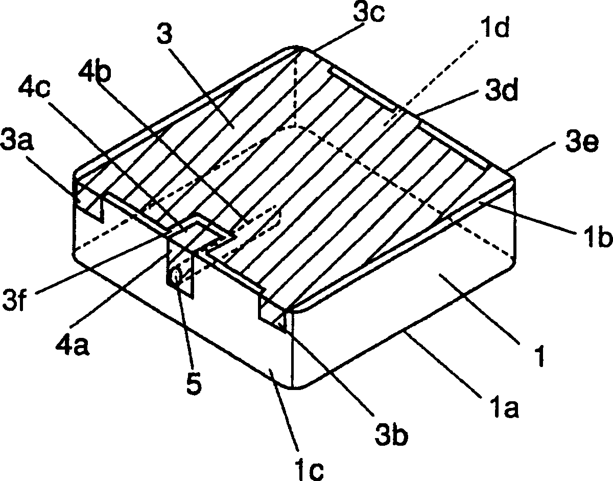 Surface mounting antenna, and mobile communication device using such antnena