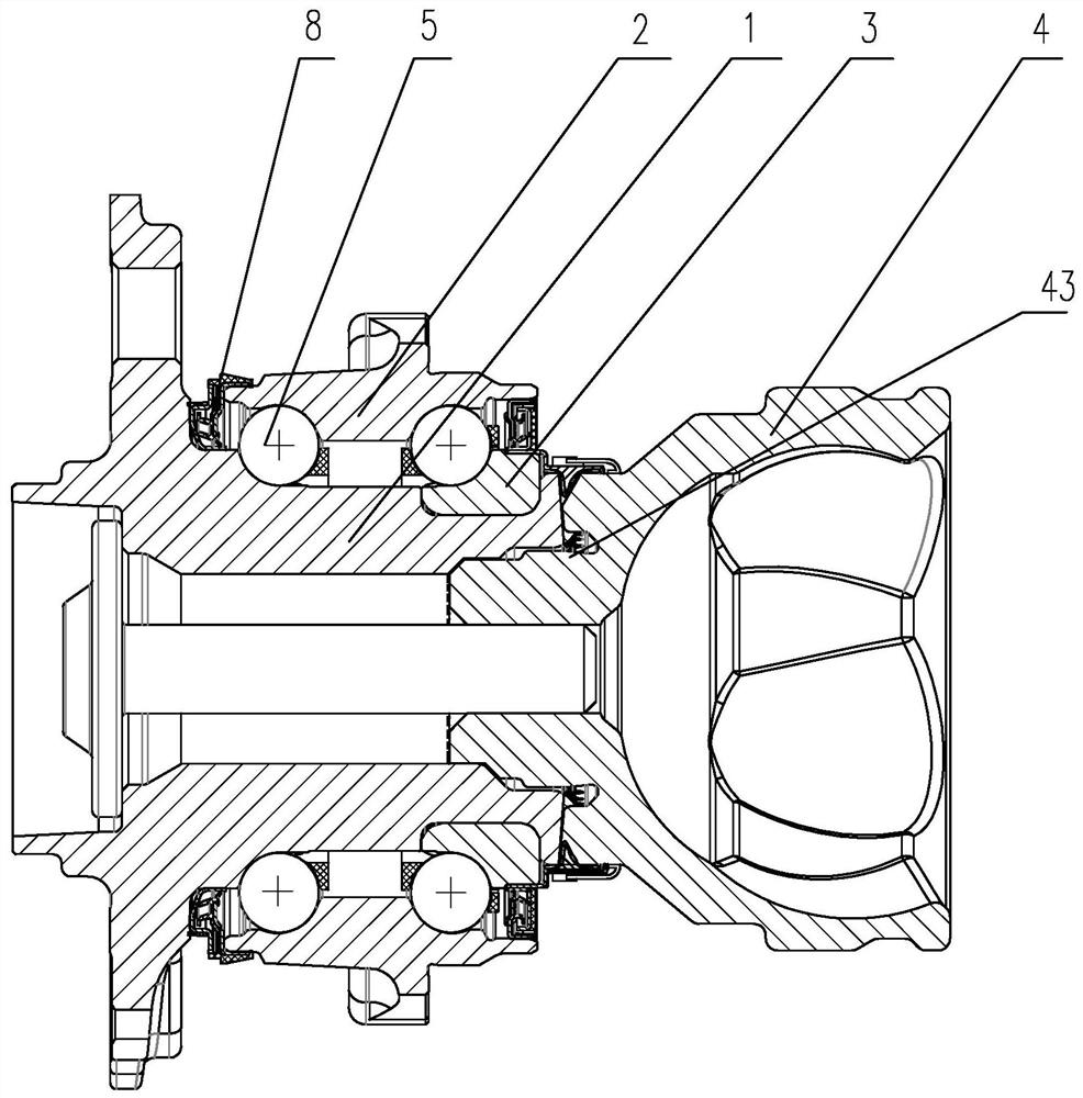 Hub bearing with spline shielding structure