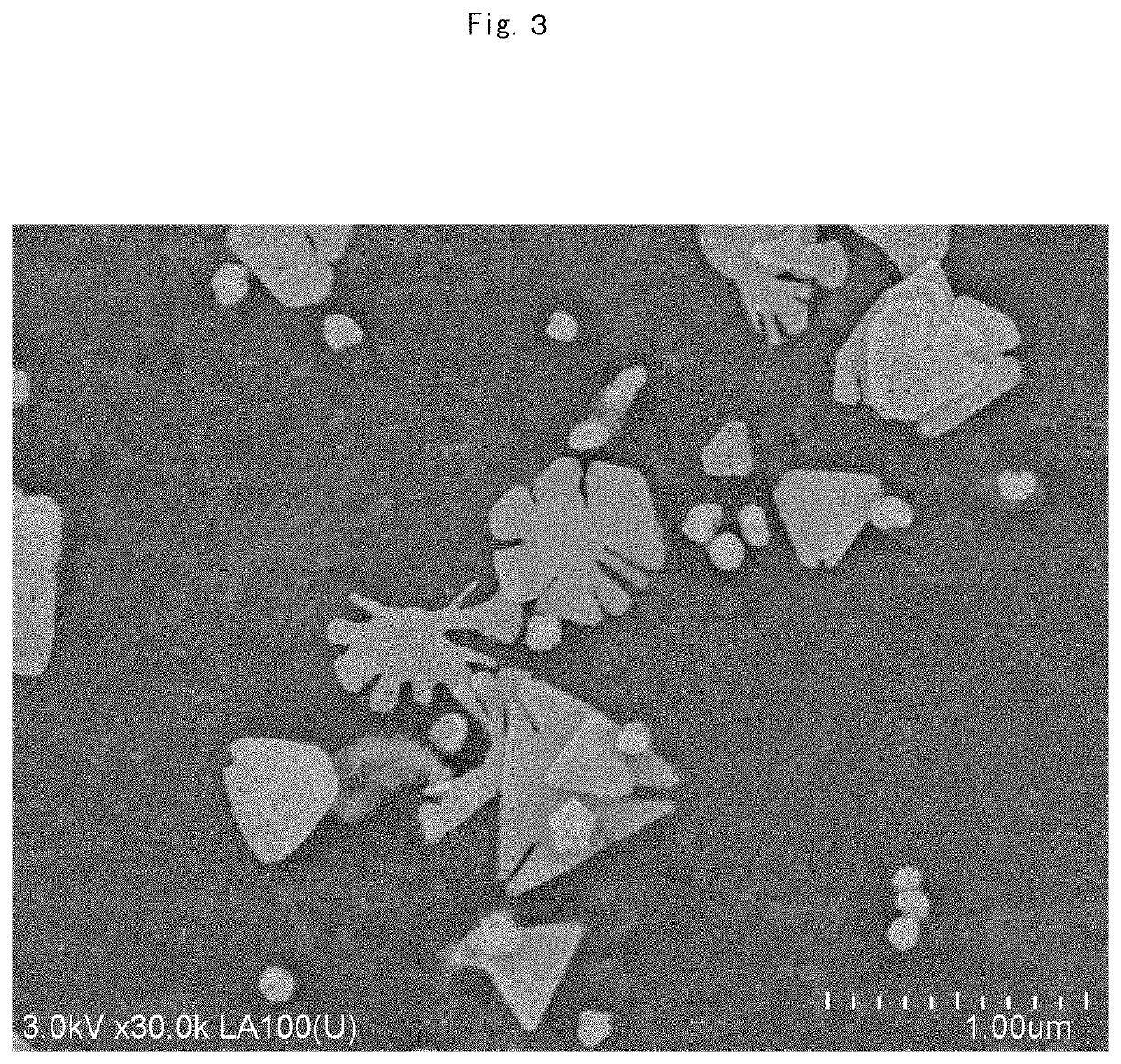 Structure containing metal microparticles