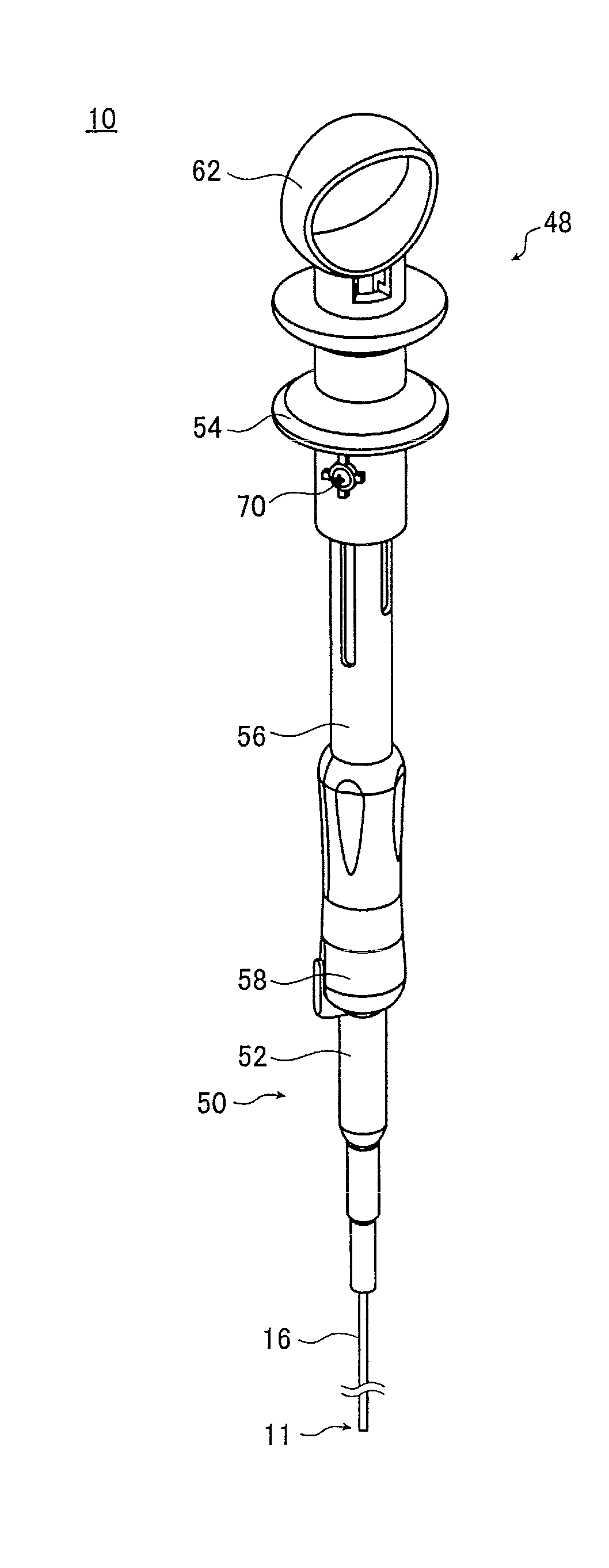 Manipulating handle for successive clipping device, successive clipping device, manipulating handle for clipping device, and clipping device