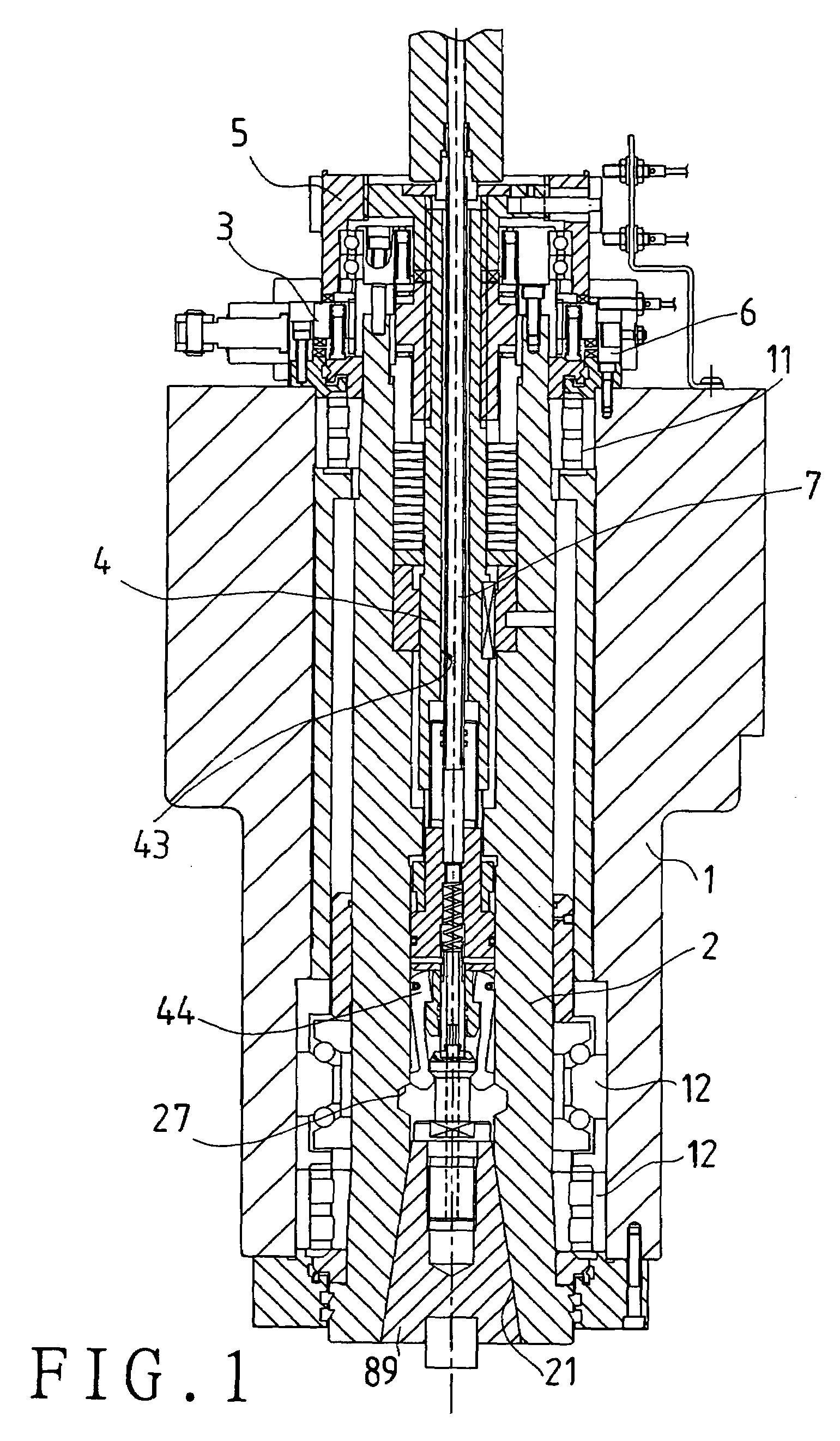 Structure of a spindle of a machining center