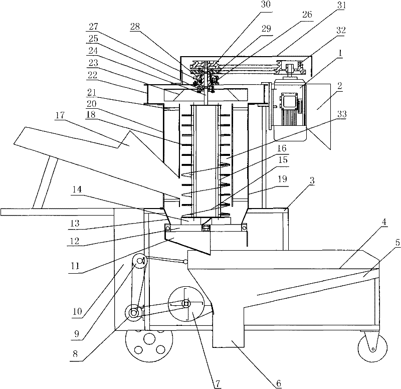 Plot seed threshing machine