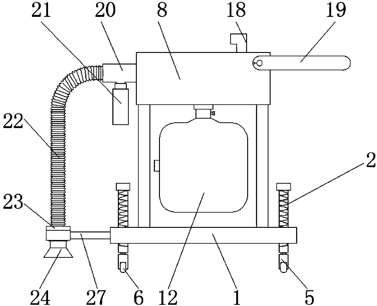 Tree leaf collecting equipment for sanitation and cleaning with compression function