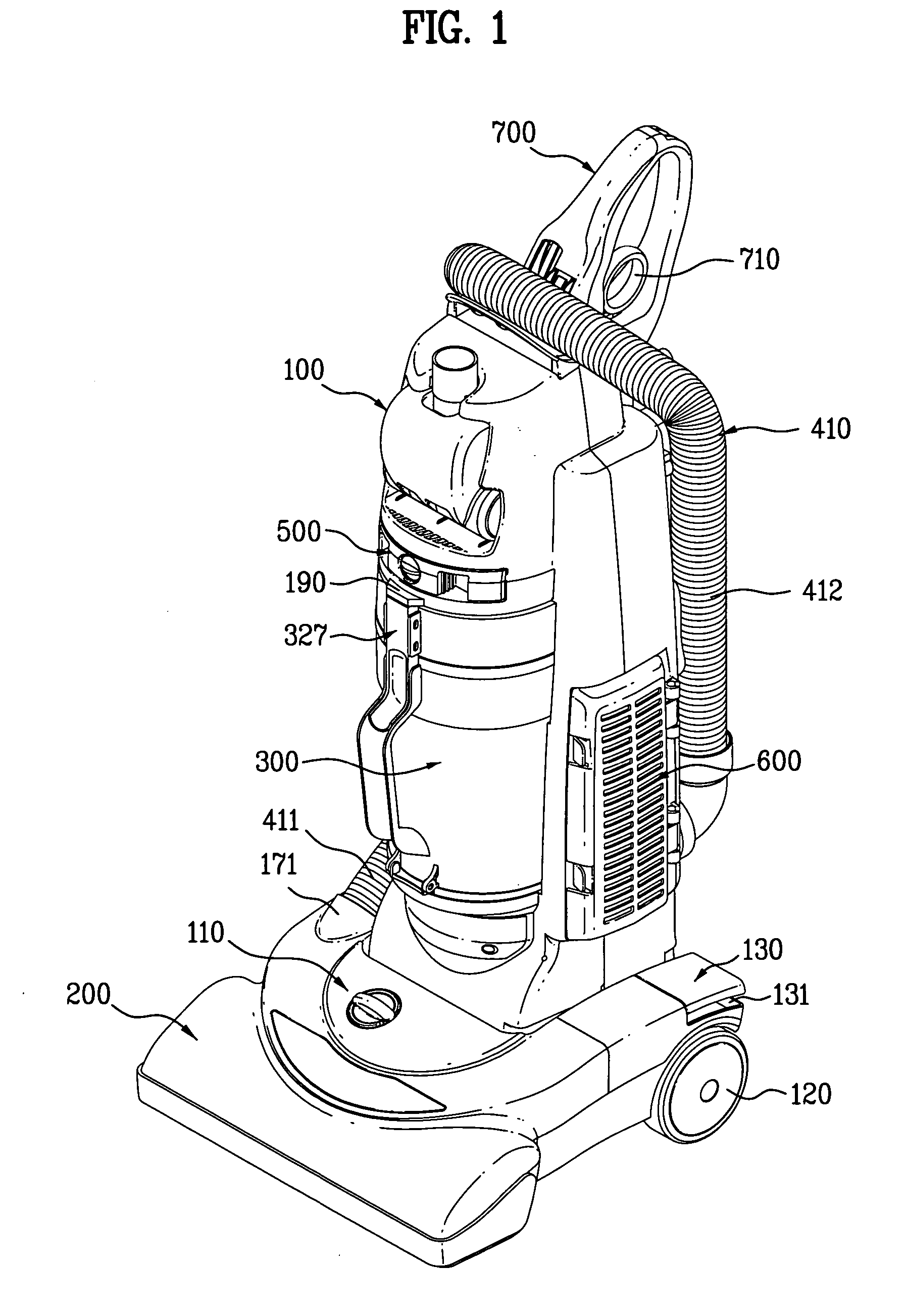 Upright vacuum cleaner