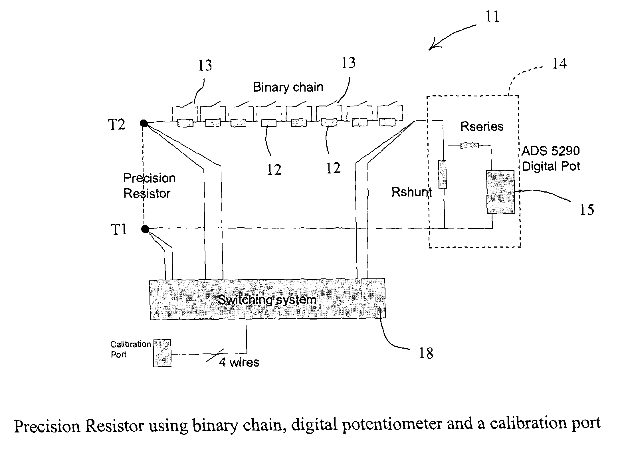 Resistor network and variable resistor simulator