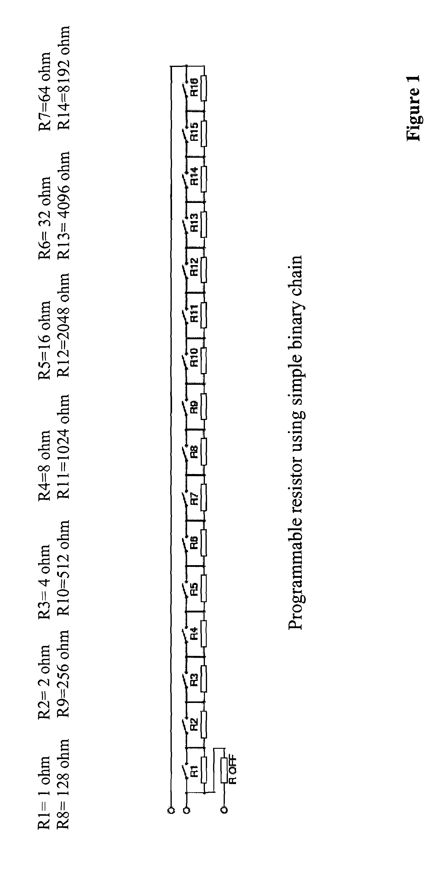 Resistor network and variable resistor simulator