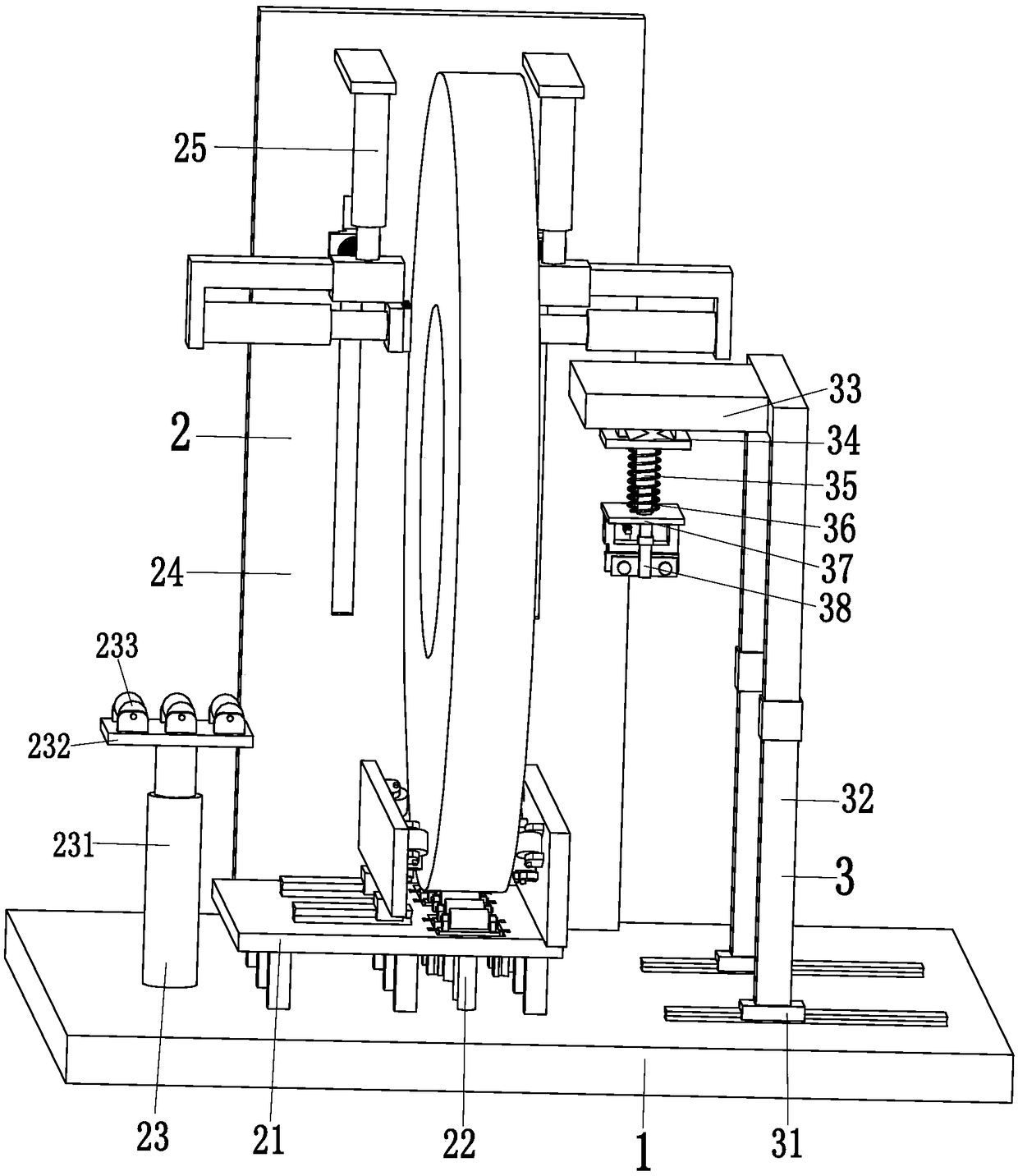 Nailing workbench for plank processing