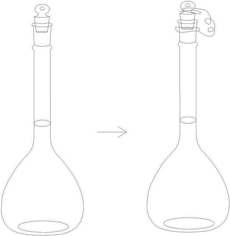 A special-shaped cable tie for bottle stoppers and bottles suitable for glass bottles with stoppers